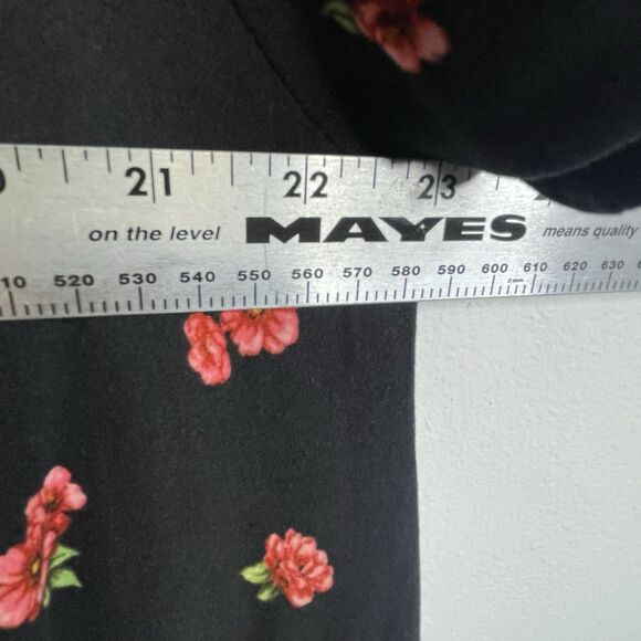 J for Justify Dress Stretch SZ‎ 2X Floral Black Red Midi Boho A-Line Flare - Picture 13 of 14